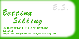 bettina silling business card